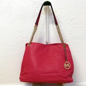 Michael Kors Coral Leather Shoulder Bag